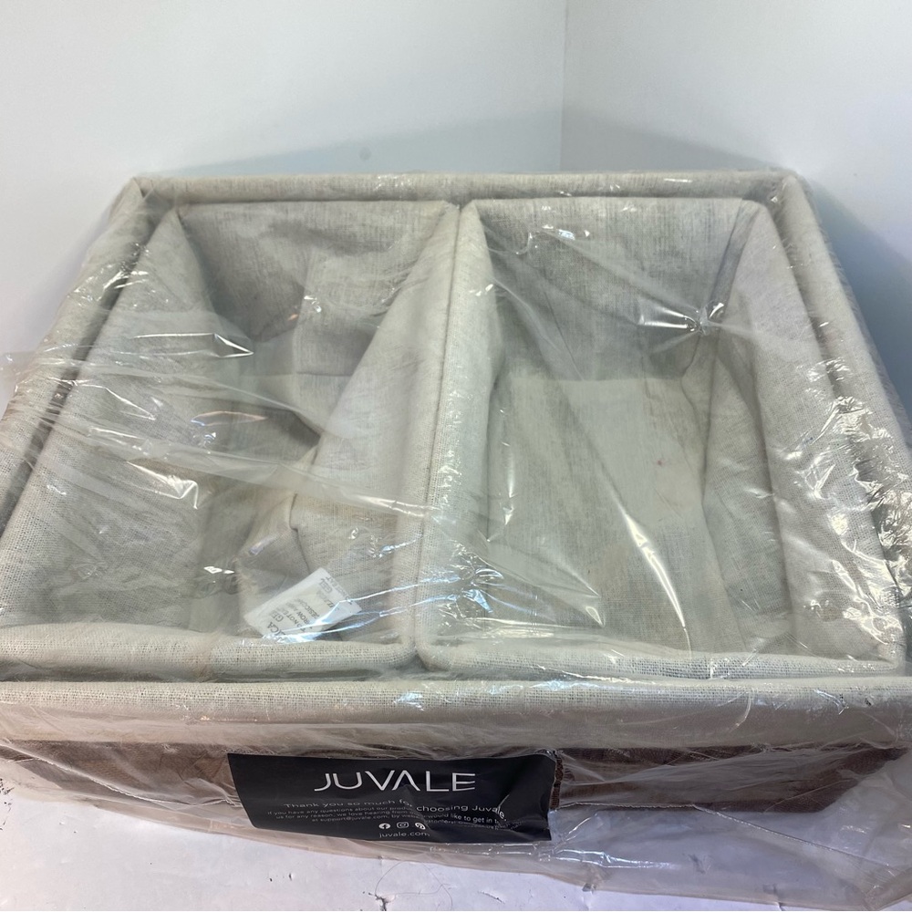 New 3 pack Juvale Beige Farmhouse Household Storage Organizer